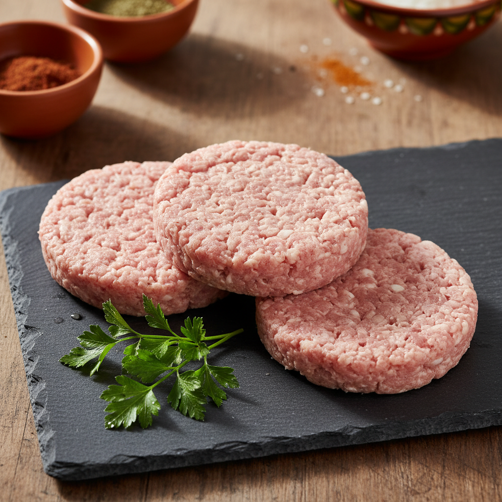 Hamburguesa artesanal de pollo - El Super Carnicería de Boltaña