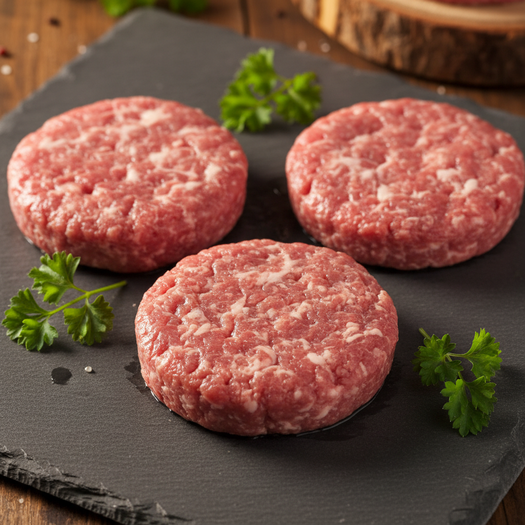 Hamburguesa artesanal de cerdo ibérico - El Super Carnicería de Boltaña